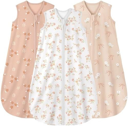 Yoofoss Baby Sleep Sack 0-6 Month 0.5TOG 100% Organic Cotton 2-Way Zipper