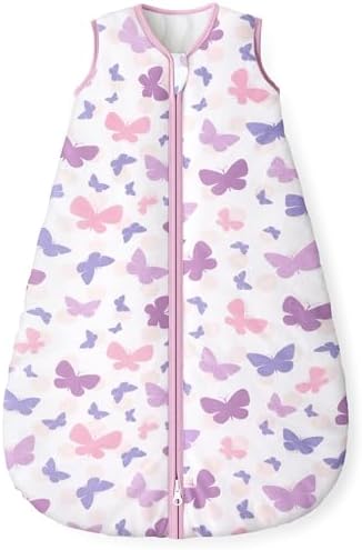 Yoofoss Baby Sleep Sack 0-6 Month 1.5TOG 100% Organic Cotton 2-Way Zipper