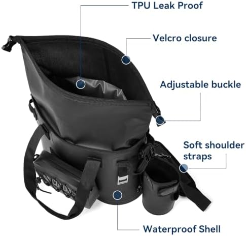 Coldbee 3-in-1 Waterproof Soft Cooler, Pouch & Cup Holder,12H Cold