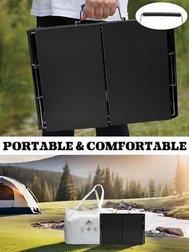 Charmline 18x13 inches Big Desktop Charcoal Grill, Liftable Grilling Net, Foldable Portable Grill for Indoor and Outdoor, BBQ Grill for Camping, Gardens, Picnics, Beach Parties, Black