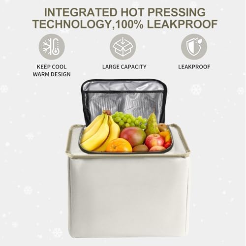 Car Trunk Organizer, Sturdy Storage with Insulated Leakproof Cooler Bag