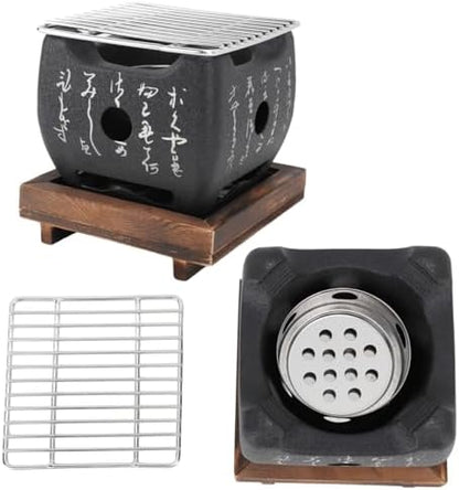 Mini Portable BBQ Grill, Japanese Charcoal Stove for Cooking