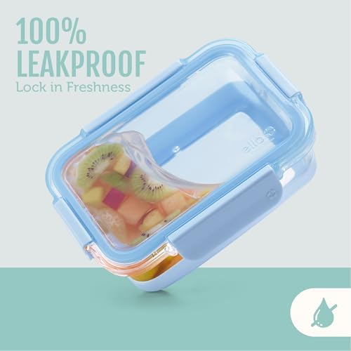 Ello Duraglass Refresh 3.4 Cup Meal Prep Containers, 10 Pc, Melon