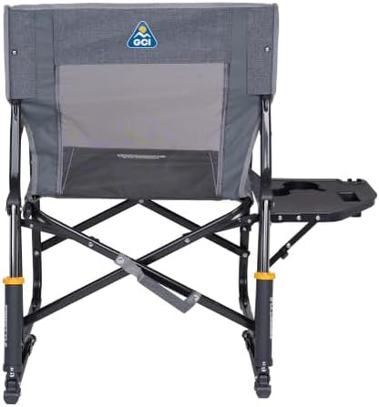GCI Outdoor Freestyle Rocker Portable Folding Rocking Chair, Outdoor Camping Chair with Side Table