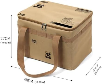 30/42L Camping Storage Bag Insulated Gear Organizer Foldable Storage Box