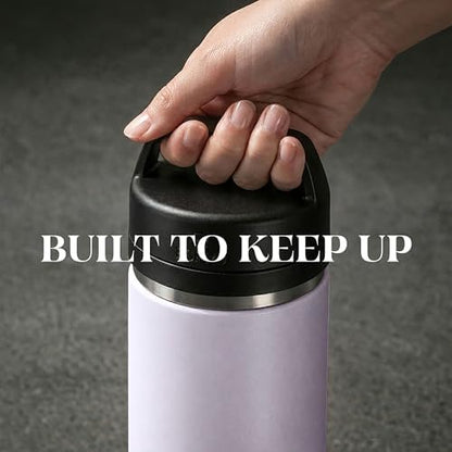 ESPRO Go P0 Ultralight French Press Coffee Maker for Travel, Vacuum Insulated Stainless Steel, 16 Ounces, Light Pink
