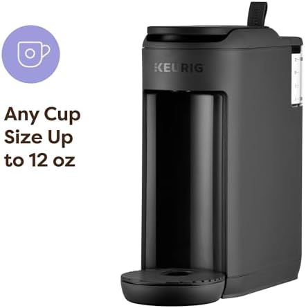 Keurig K-Mini Mate Single Serve K-Cup Pod Coffee Maker, Brews Up to 12 oz Cup, Compact Portable Coffee Machine for Small Spaces, Great for Dorms & Offices, Black