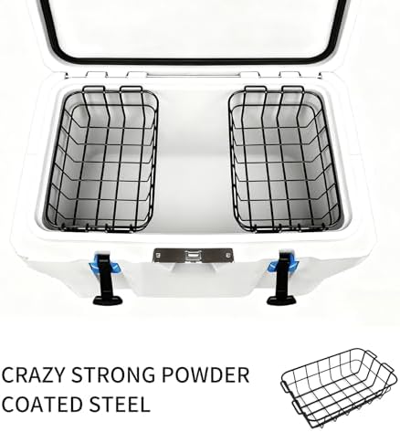 14.45" Cooler Basket,Cooler Basket Compatible with Lifetime 77 Qt, 115 Qt, Ozark Trail 73 Quart Ice Chest, Coolers Accessories for Lifetime and Ozark Trail - Keep Food Dry & Organized.(2-Pack)