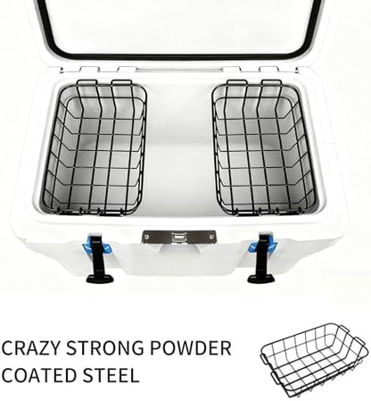 14.45" Cooler Basket,Cooler Basket Compatible with Lifetime 77 Qt, 115 Qt, Ozark Trail 73 Quart Ice Chest, Coolers Accessories for Lifetime and Ozark Trail - Keep Food Dry & Organized.(2-Pack)