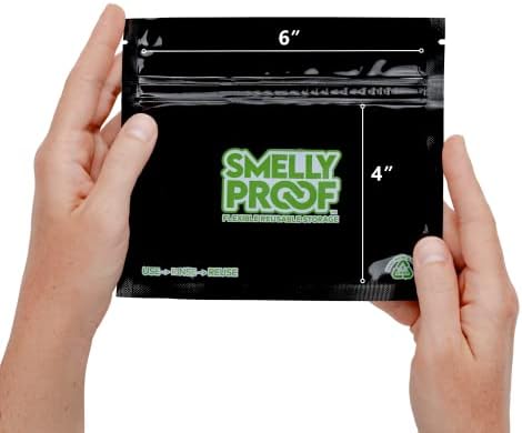 10pk 4-MIL Thick HEAVY DUTY Smelly Proof Reusable Bags Black, USA-Made, Reusable Food Storage Bags, Sandwich Bags, Reusable Freezer Bags, Non-Silicone Bags, 10 x Reusable Bag, 6" x 4"