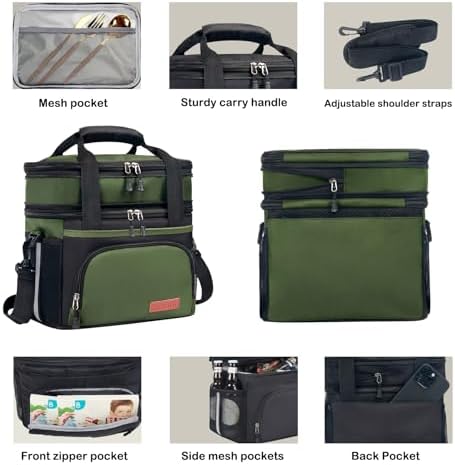 JOINGO Tactical Lunch Box for Men/Women, 16L Expandable Insulated Lunch Bag