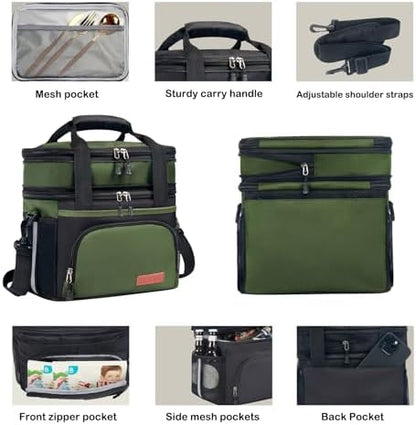 JOINGO Tactical Lunch Box for Men/Women, 16L Expandable Insulated Lunch Bag