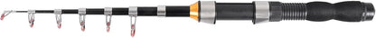 Telescopic Collapsible Extendable Fishing Rod for Saltwater and Freshwater, Lightweight and Compact Design
