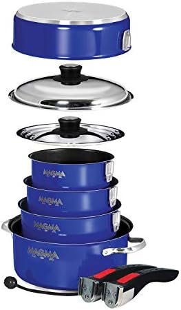 Magma A10-366-CB-2-IND 10 Pc Stainless Steel NonStick Nesting Cookware Set