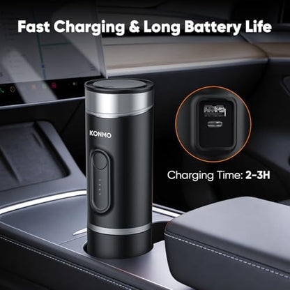 Portable Espresso Machine for Travel, Self-Heating Coffee Maker