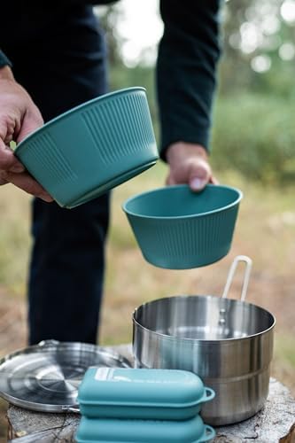 Stansport Stainless Steel Camping Cookware Set – Durable Nesting Mess Kit for Backpacking, Hiking & Outdoor Cooking – Compact Portable Pot & Pan with Carry Bag – Multiple Sizes for Family to Solo Use