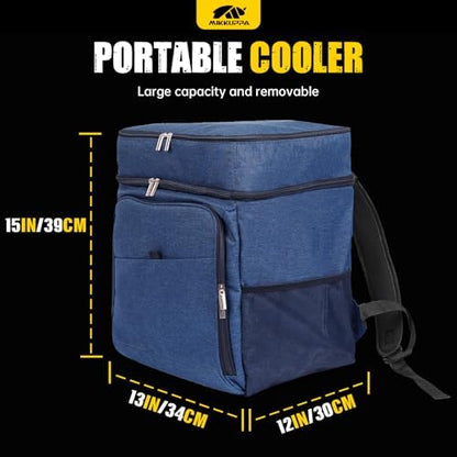 MIKKUPPA Trunk Organizer with Lid - 65L Car Organizer with Cooler, Blue