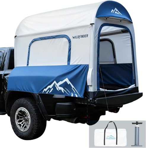WildFinder Inflatable Truck Bed Tent 5.5ft-8ft, Pickup Truck Tent with Pump