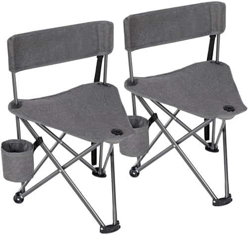 REDCAMP 2 Pack Tripod Camping Chairs Folding Lightweight
