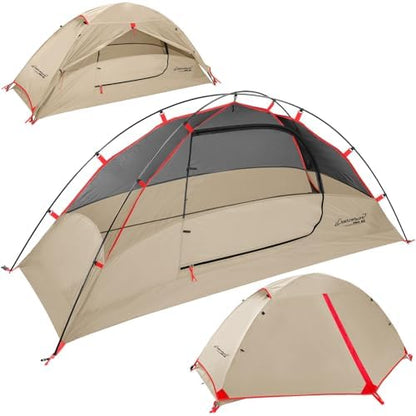 Clostnature 1/2/3/4 Person Lightweight Backpacking Tent, Easy Setup Tent