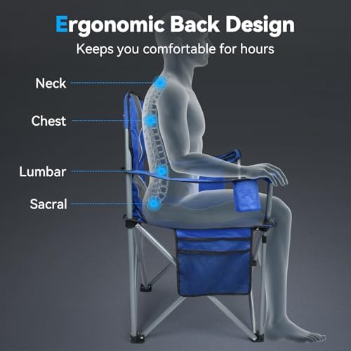 Outdoor Folding Camping Chairs 2 Pack Oversized Folding Chairs Heavy Duty