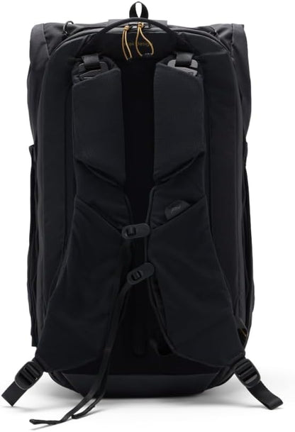 Peak Design Outdoor Backpack 25L, Black, Compact and Lightweight Frameless Daypack, Ultra Cinch Roll-Top Design, Ideal for Day Hikes, Camera Carry and Commuting, Versatile Backpack for Men and Women