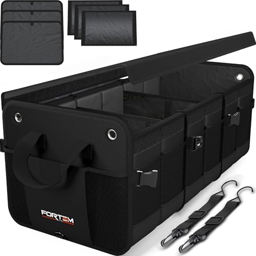 FORTEM Trunk Organizer - Collapsible Car Organizer & Storage Bag for SUVs