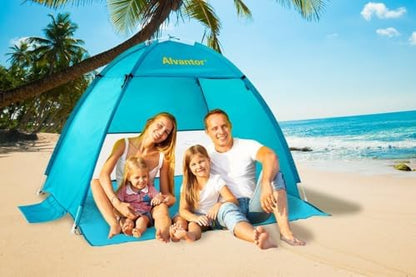 Alvantor® Beach Tent Beach Umbrella Outdoor Sun Shelter Cabana Automatic Instant Pop-Up UPF 50+ Portable Beach Shade Camping Fishing Hiking Canopy Easy Set Up Light Weight Windproof for 2-3 Person