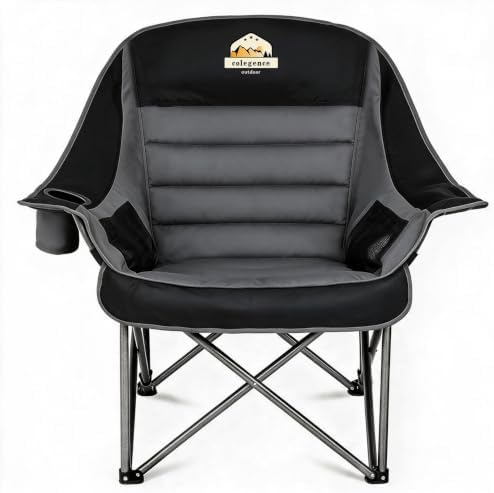 Colegence Oversized Camping Chair for Adults, Padded Lawn Chair 1 Pack