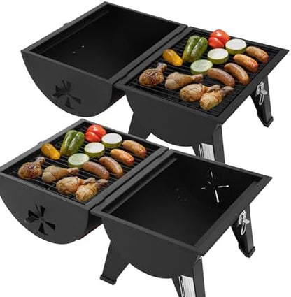 Royal Gourmet CC1619 Portable Charcoal Grill, Convertible Lid-to-Grill Zone
