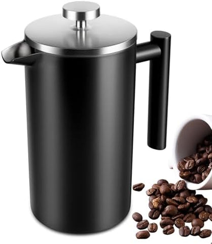34 OZ Large French Press, Premium Stainless Steel French Press Coffee Maker