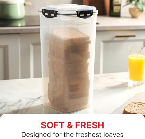 Tafura Bread Containers, 2 Pack, Airtight BPA-Free Bread Storage Boxes