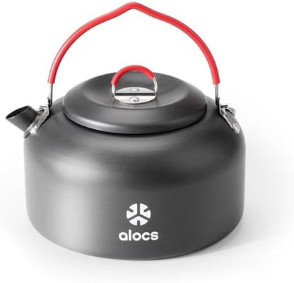ALOCS 1.4L Hard-Anodized Camping Kettle, Teapot & Coffee Pot