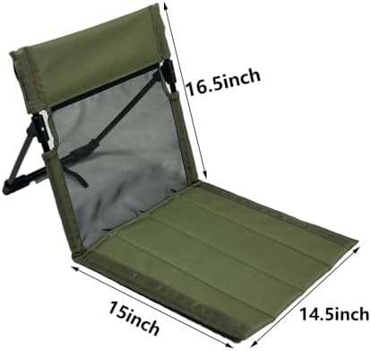 2 Pack Foldable Camping Chairs with Mesh Backrest (Green)