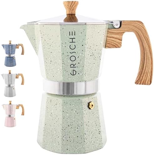 GROSCHE Milano Stovetop Espresso Maker Moka Pot 9 espresso Cup 15.2oz Mint