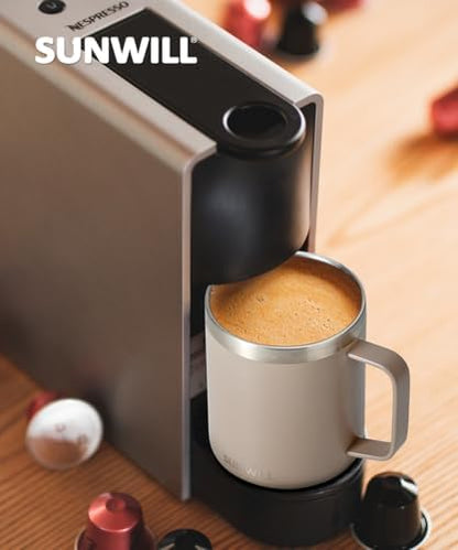SUNWILL Travel Coffee Mug Set of 2, 14 oz Insulated Stainless Steel