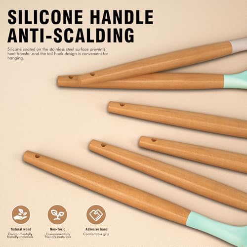 Silicone Kitchen Utensils Set, Heat-Resistant Cooking Utensils, BPA-Free