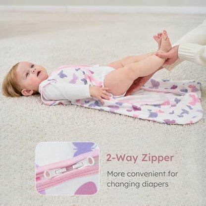 Yoofoss Baby Sleep Sack 12-18 Month 0.5TOG 100% Organic Cotton 2-Way Zipper
