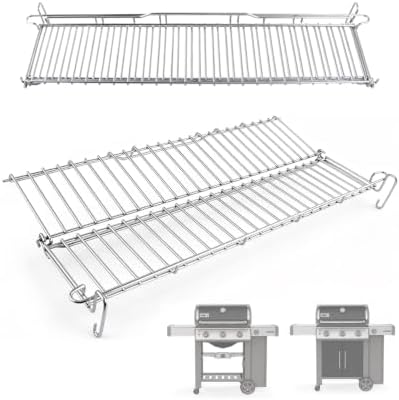 66044 Foldable Warming Rack for Weber GS4 Genesis II 300 Series Grills