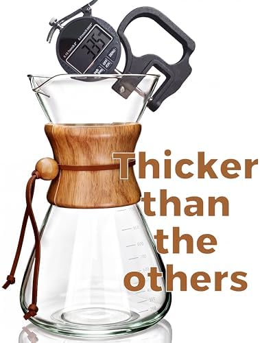 AGOGO Pour Over Coffee Maker Set,34oz Slim Style, 50 Paper Filters