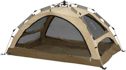 DOD Wagaya 1Pull Tent - 2 Person Breathable Polycotton Inner Tent - Waterproof Instant Setup Dome Camping Tent with Enclosed Awning - Easy Pop Up - Tan