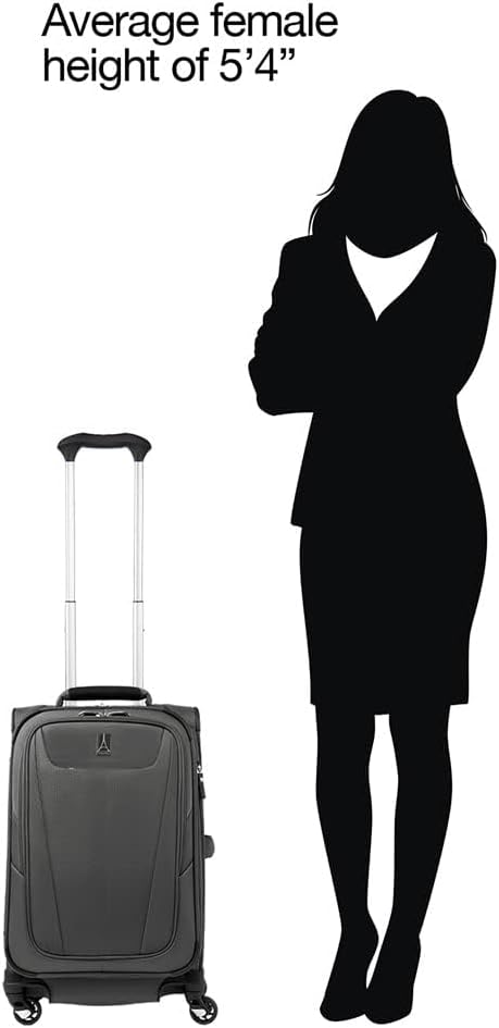 Travelpro Maxlite 5 Softside Expandable 2-Piece Luggage Set — Carry-On and Large Checked Luggage — Shadow Grey