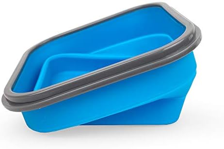 CARTINTS Large 1200ml Collapsible Bowls with Lids Silicone Camping Bowls, with Airtight Lids, Microwave and Freezer Safe, Set of 3