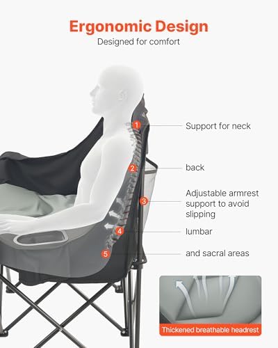 VEVOR Double Camping Chair, Oversized Two Person Camp Chair with 660 lbs