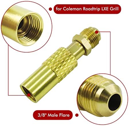 MENSI 3/8" Male Flare Converter Adapter for Coleman Roadtrip LXE Grill to Hook Up RV Propane Extension Hose Roadtrip Grill Series 9949 / 9949A and Some 9941， C001, 5010000743, 9942A5251