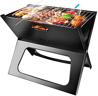 Portable Charcoal Grill, Moclever Space-saving & Foldable BBQ Barbecue Grill, Large Grilling Surface and Capacity Grill for Camping, Travel, Garden, Outdoor