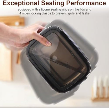 12 Pcs 29oz/ 850 ml 304 Stainless Steel Food Containers with Lid, FDA Registered Airtight Lunch Container Reusable Meal Prep Storage Box Freezer/Dishwasher Safe for Home Kitchen