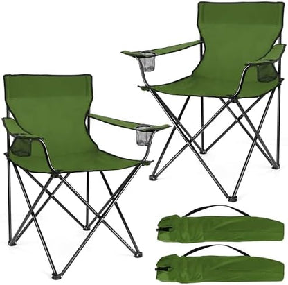 Joyfair Camping Chairs for Lawn & Beach, Large for Adults, Olive Green