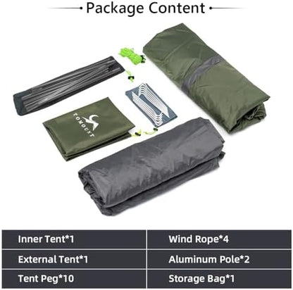 MC TOMOUNT Backpacking Tent 1-2 Person Waterproof Lightweight Camping Tent