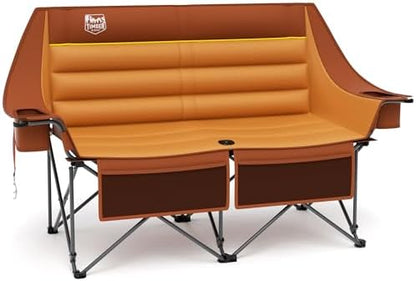 Timber Ridge Double Camping Chair Heavy Duty Outdoor Folding Camp Couch
